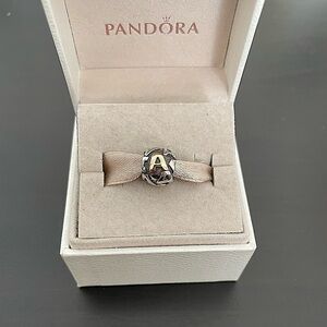 Pandora two tone A initial charm
